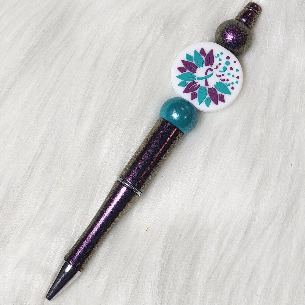 Suicide Awareness Silicone Beaded Ink Pen